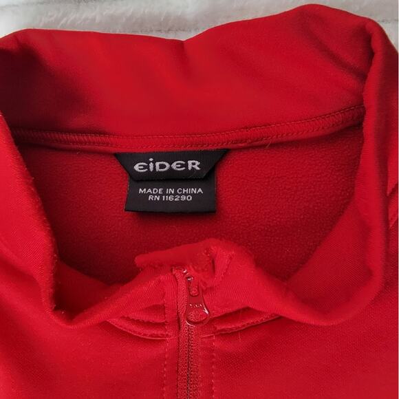 Eider Quarter Zip Pullover Red Performance Top Men’s L Outdoor Hiking Gorpcore - Picture 6 of 9